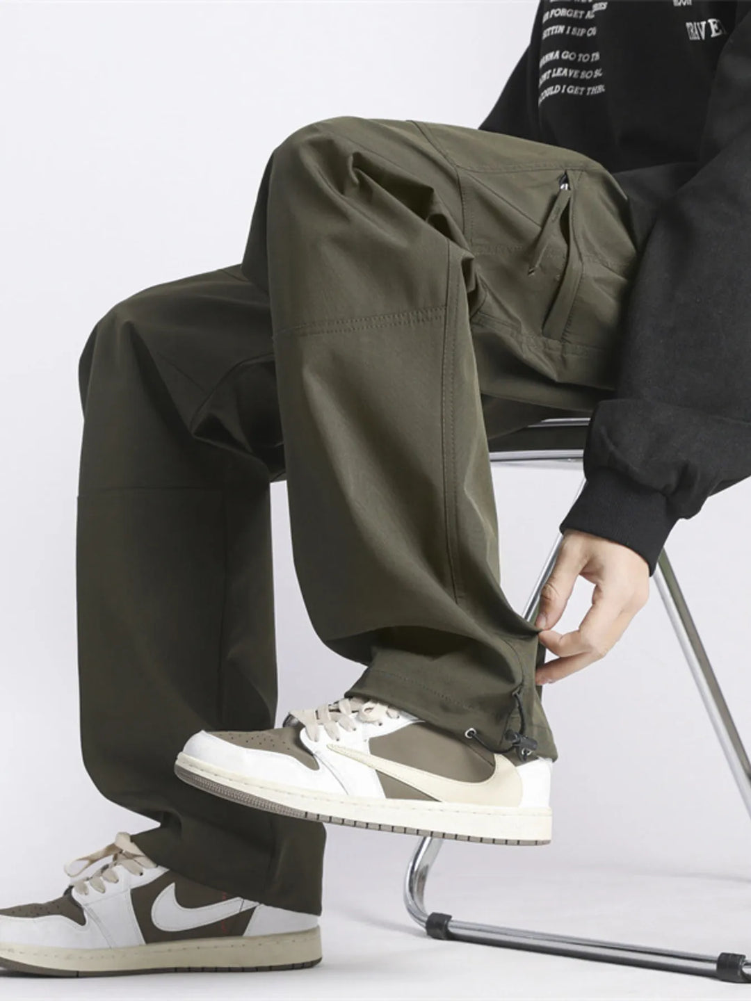 Men's Full Size Relaxed Fit Cargo Pants with Pockets Plus Size
