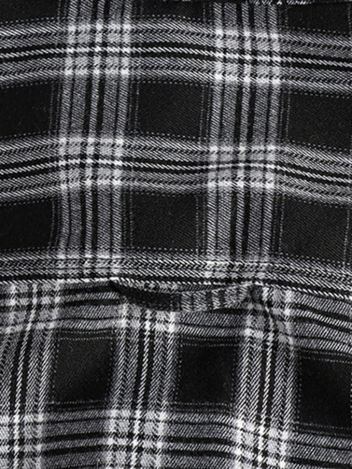 Men's Plus Size Plaid Button Down Shirt