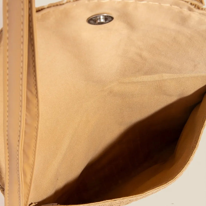 Fame Tight Woven Envelope Clutch Bag