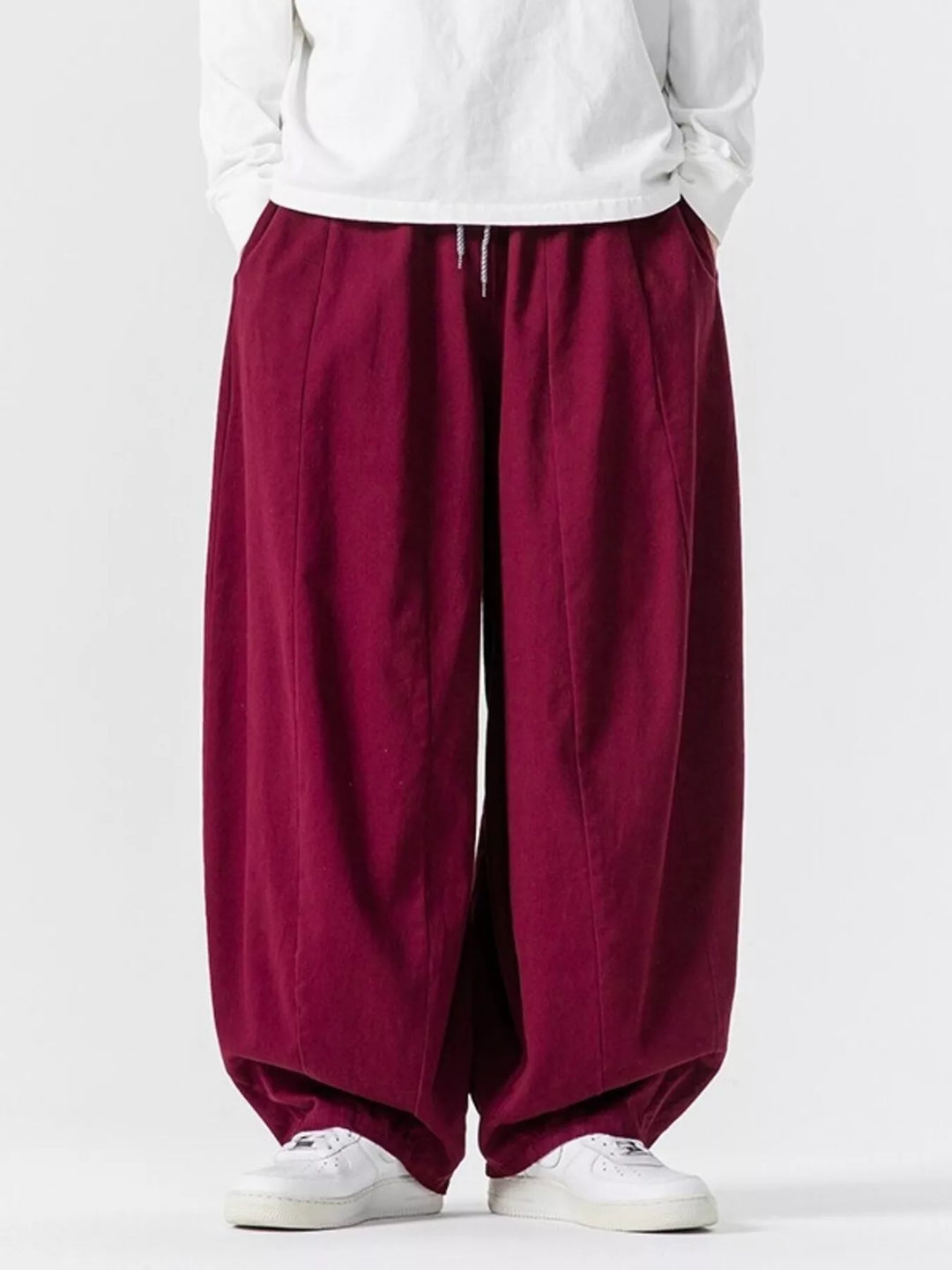 Men's Plus Size Loose Fit Drawstring Waist Casual Pants