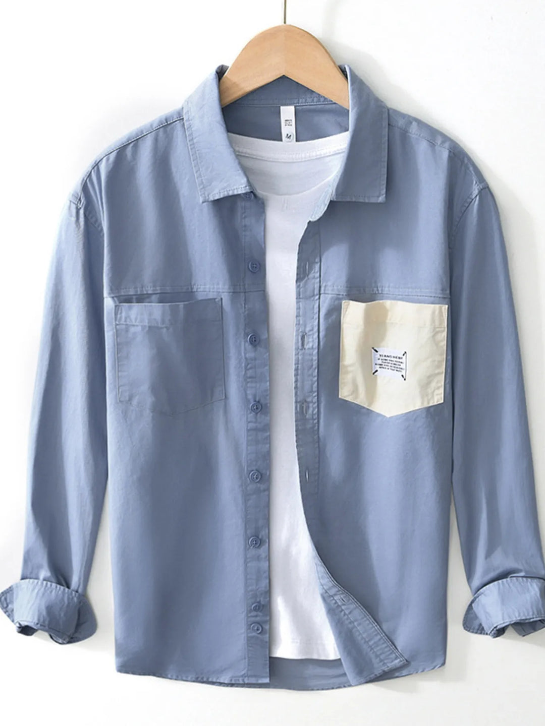 Men's Plus Size Button Up Long Sleeve Shirt