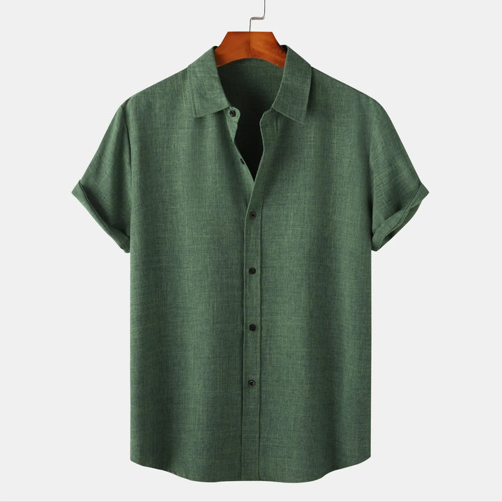 Men's Plus Size Button Up Short Sleeve Shirt