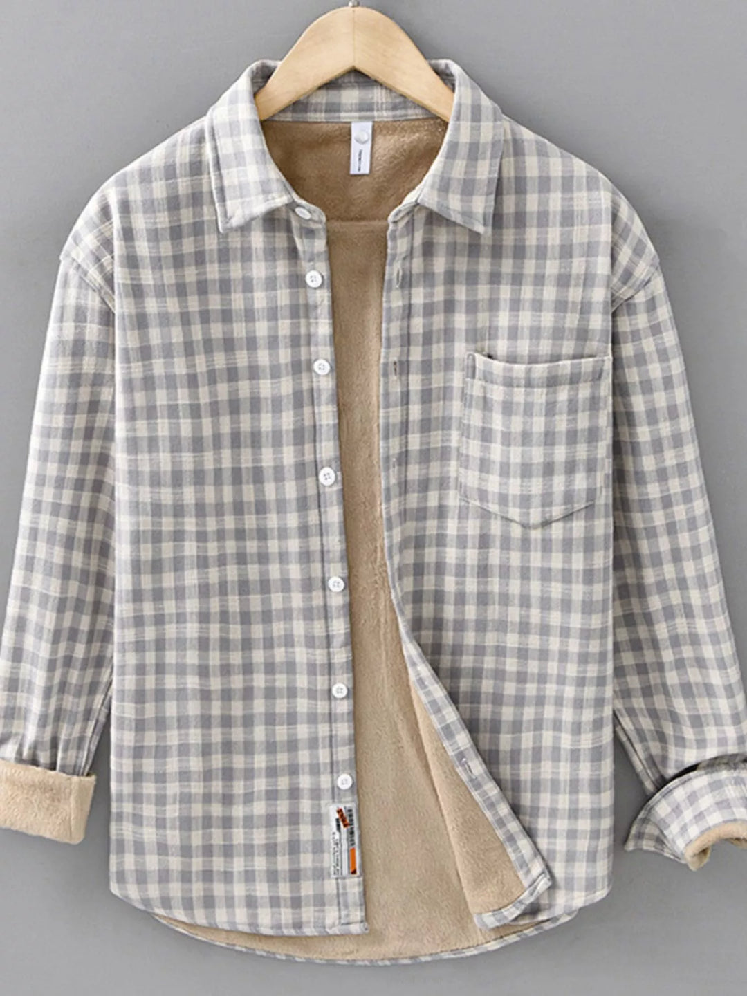Men's Plus Size Plaid Casual Long Sleeve Shirt