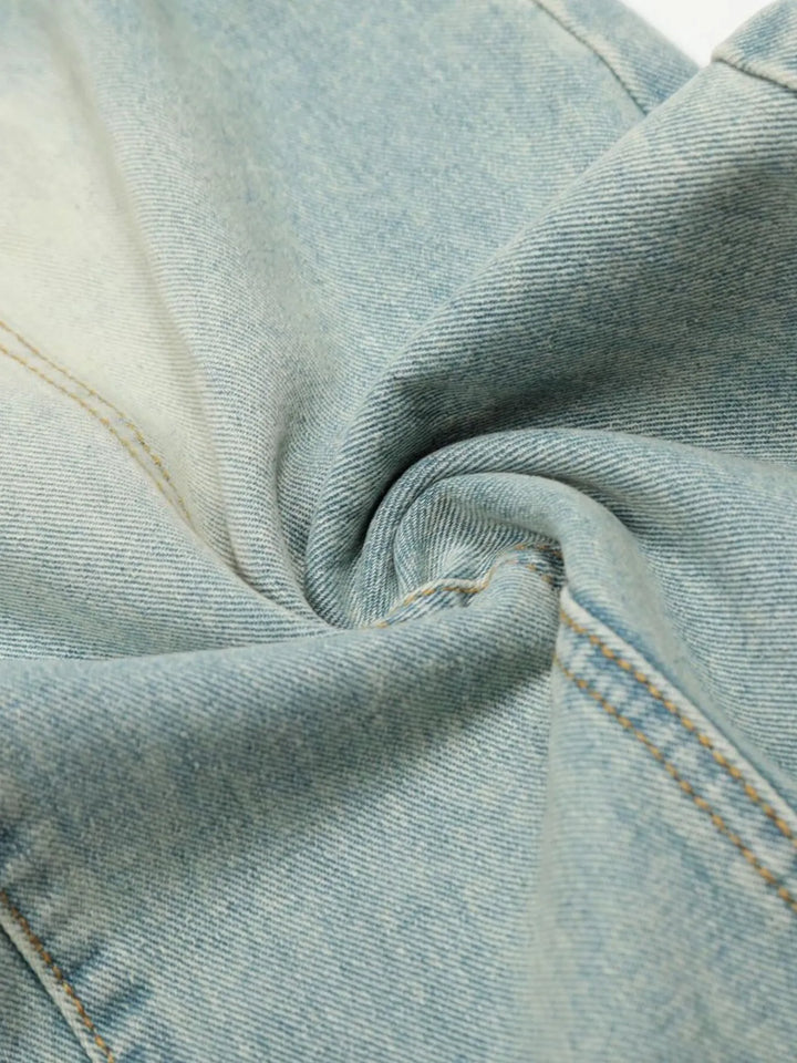 Men's Washed Wide Leg Jeans