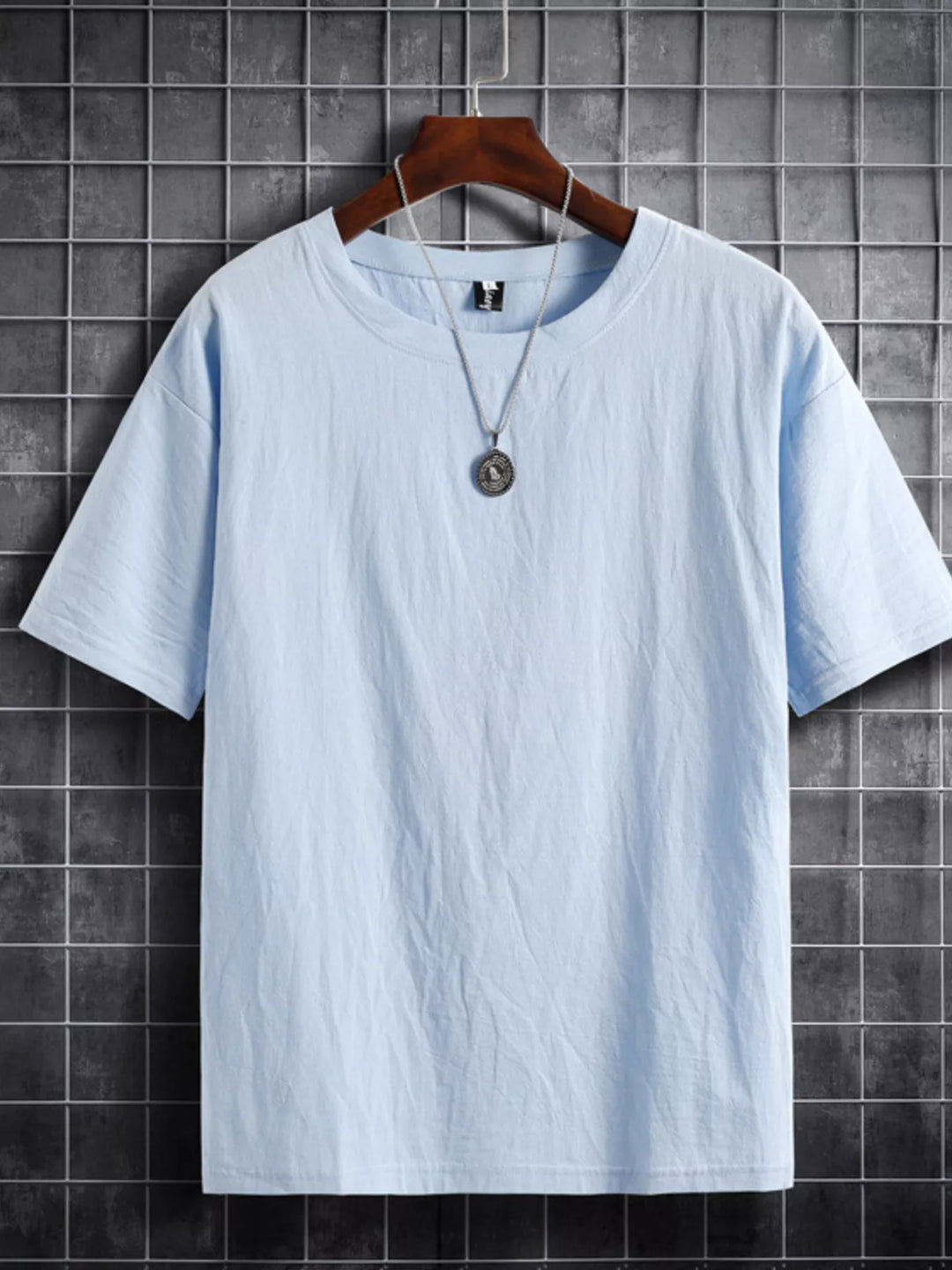 Men's Plus Size Solid Color Short Sleeve T-Shirt
