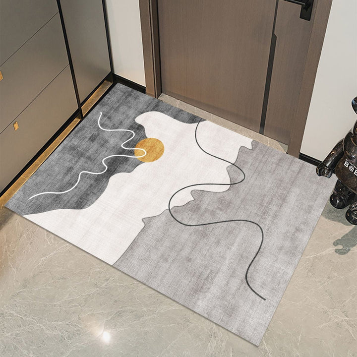 Simple Modern Entryway Doormat Classic Minimalist Oil-Absorbing Rug