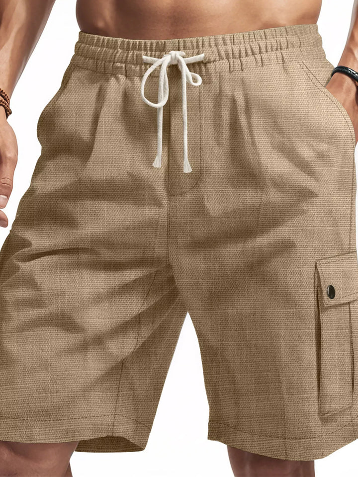 Men's Full Size Casual Drawstring Cargo Shorts Plus Size
