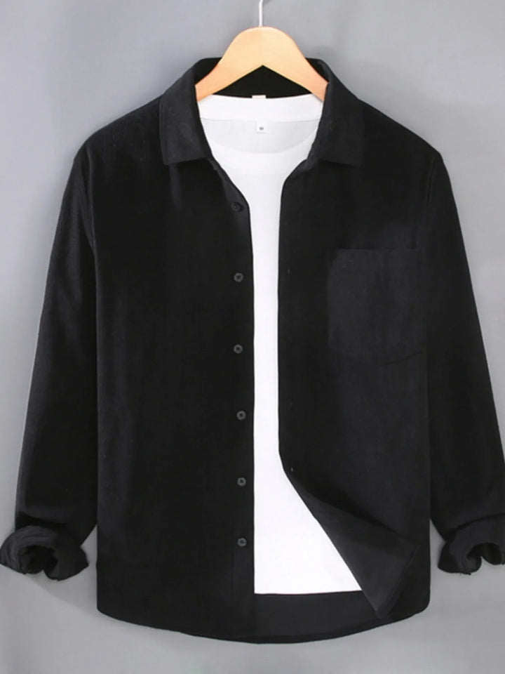 Men's Plus Size Button Up Long Sleeve Shirt