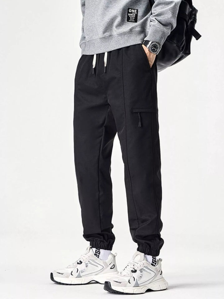 Men's Plus Size Drawstring Wide Leg Joggers