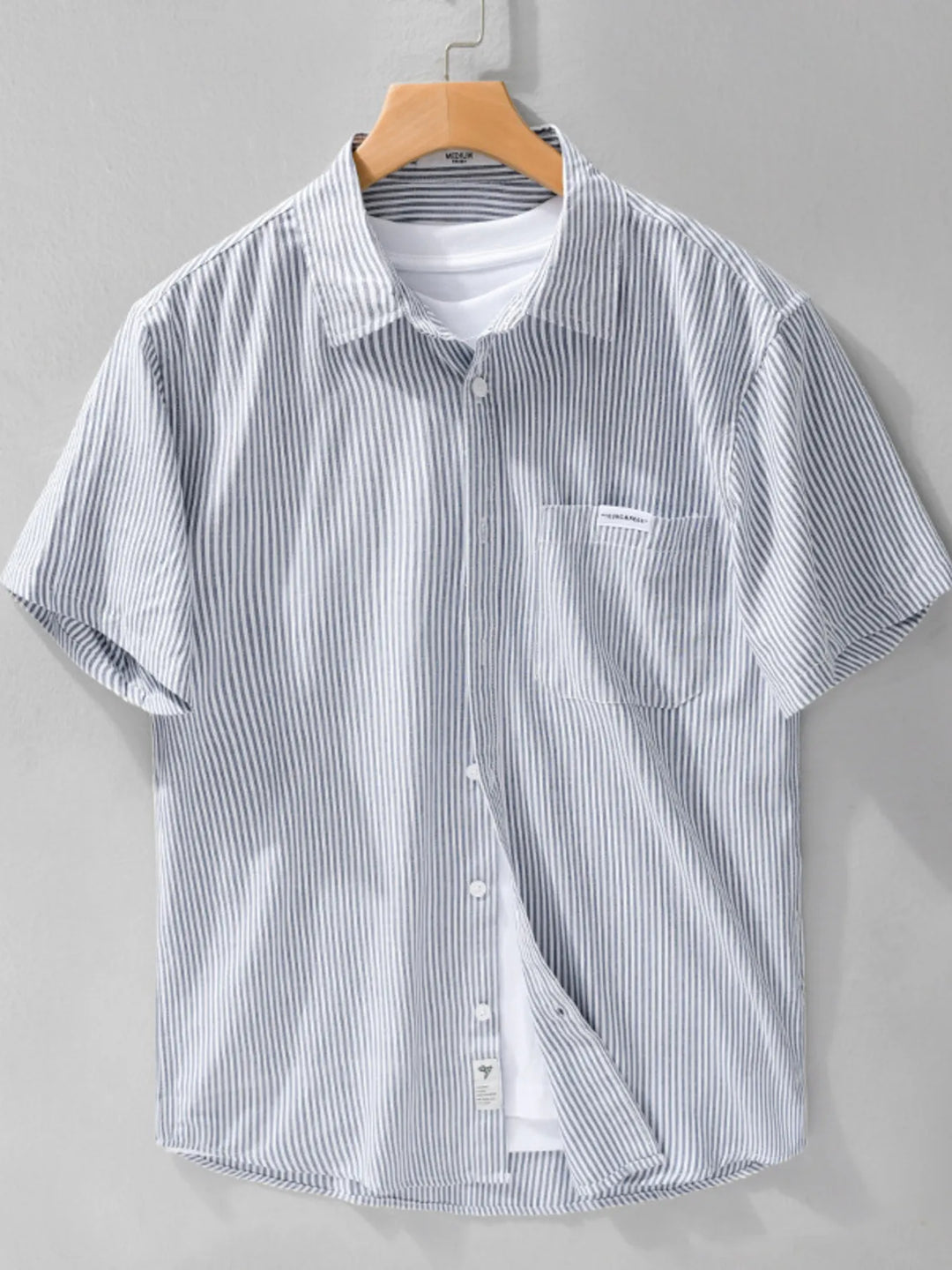 Men's Plus Size Short Sleeve Button-Up Shirt