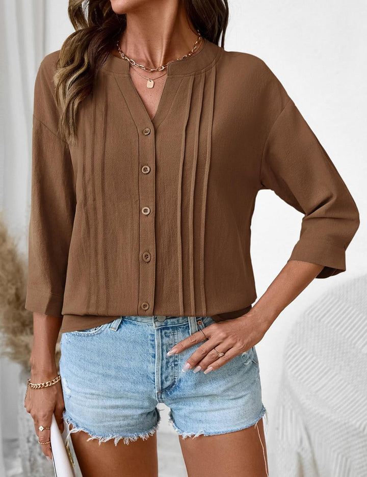 Button-Down Notched Shirt