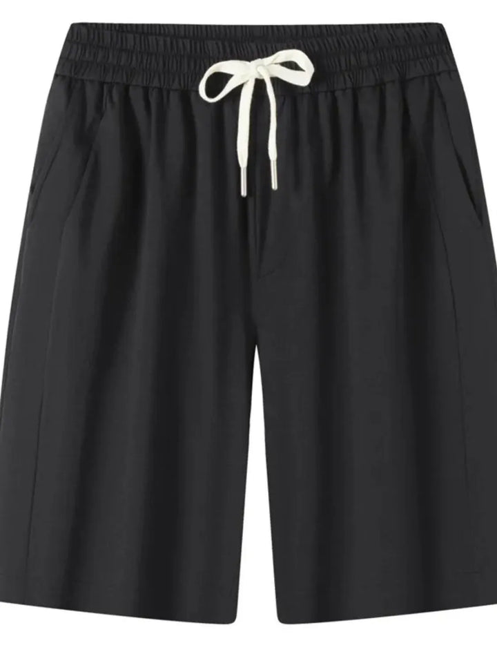 Men's Plus Size Drawstring Shorts with Pockets