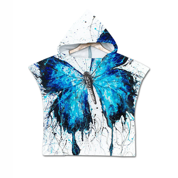Embroidery 2-Day Delivery Embroidery Animal Digital Print Beach Towel Kids Children Hooded Bath Towel Microfiber