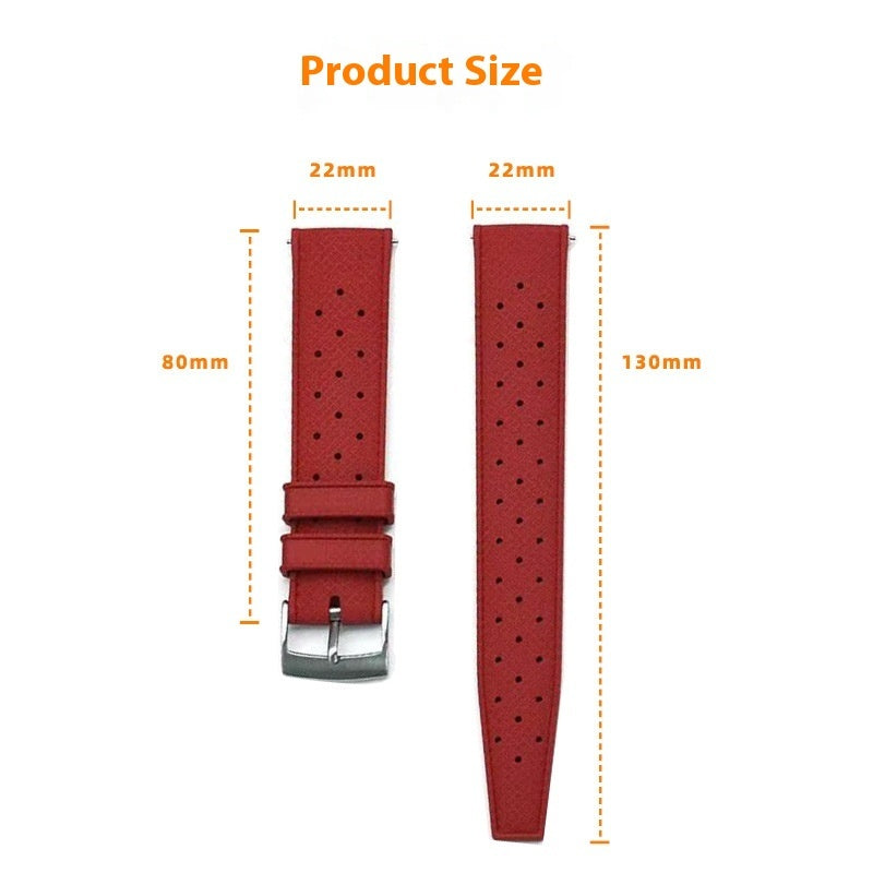 Solid Color Minimalism Rubber Watch Strap Green Dark Blue