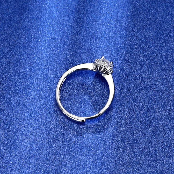 1 Carat Moissanite 925 Sterling Silver Ring