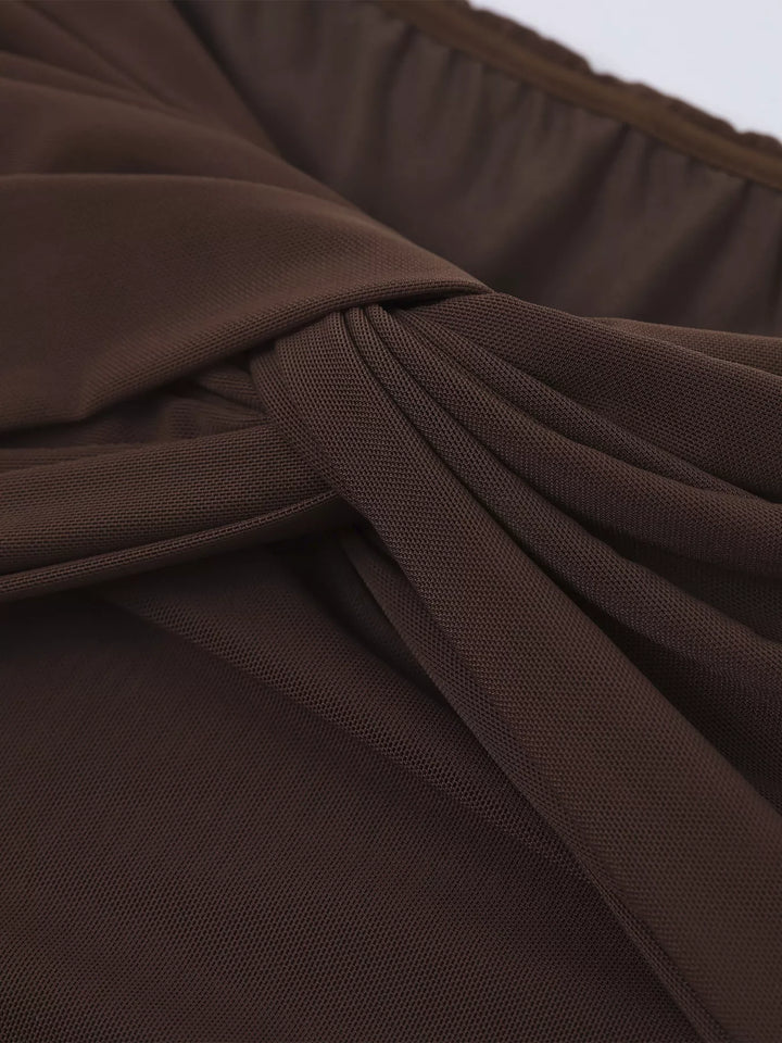 Off-Shoulder Ruched Maxi Dress