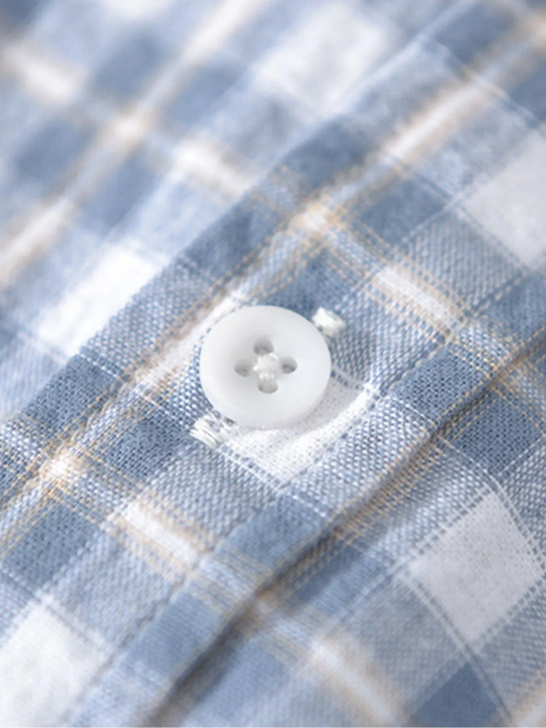 Men's Plus Size Button Down Plaid Short Sleeve Shirt