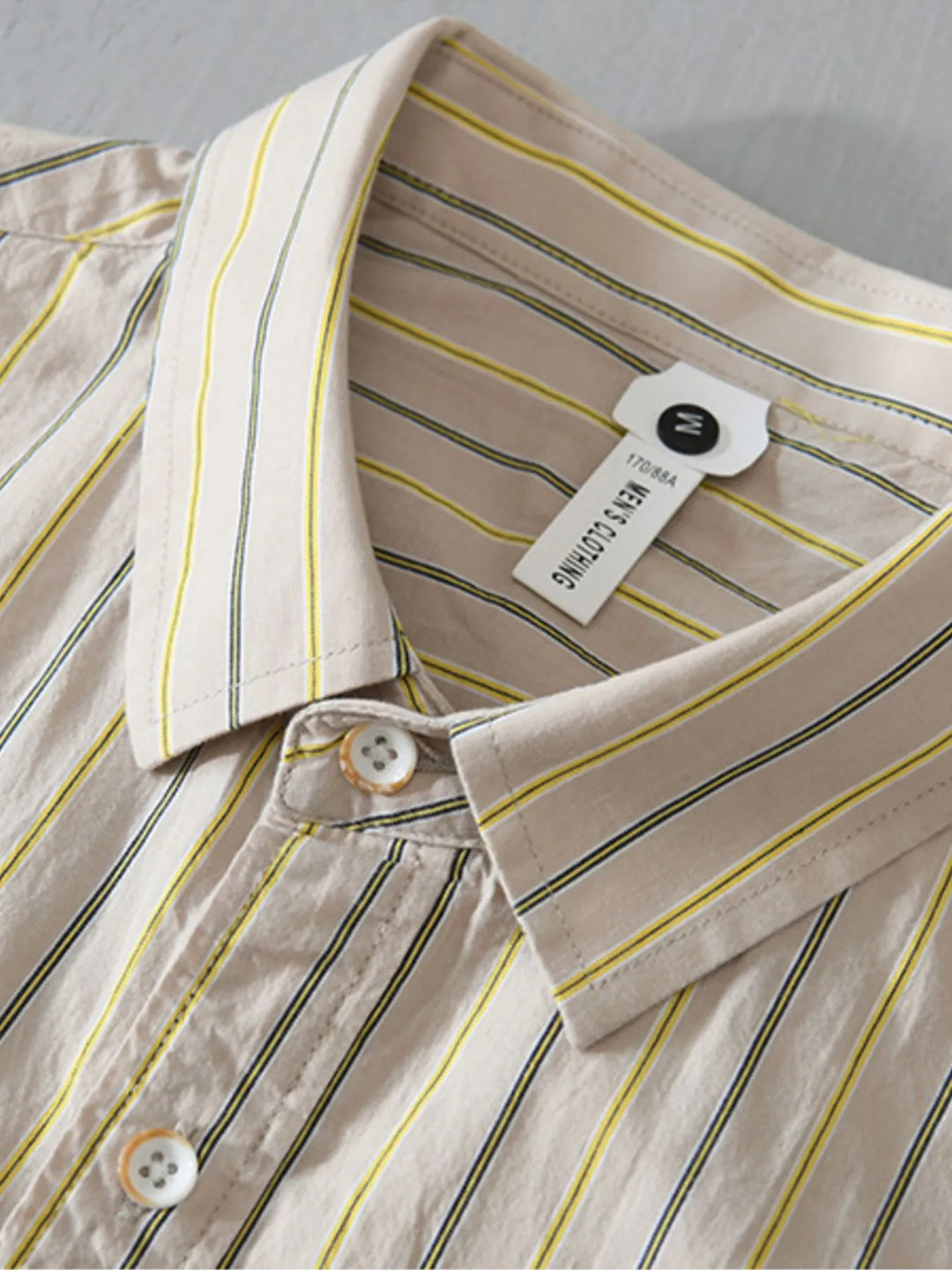 Men's Plus Size Classic Striped Button-Down Shirt