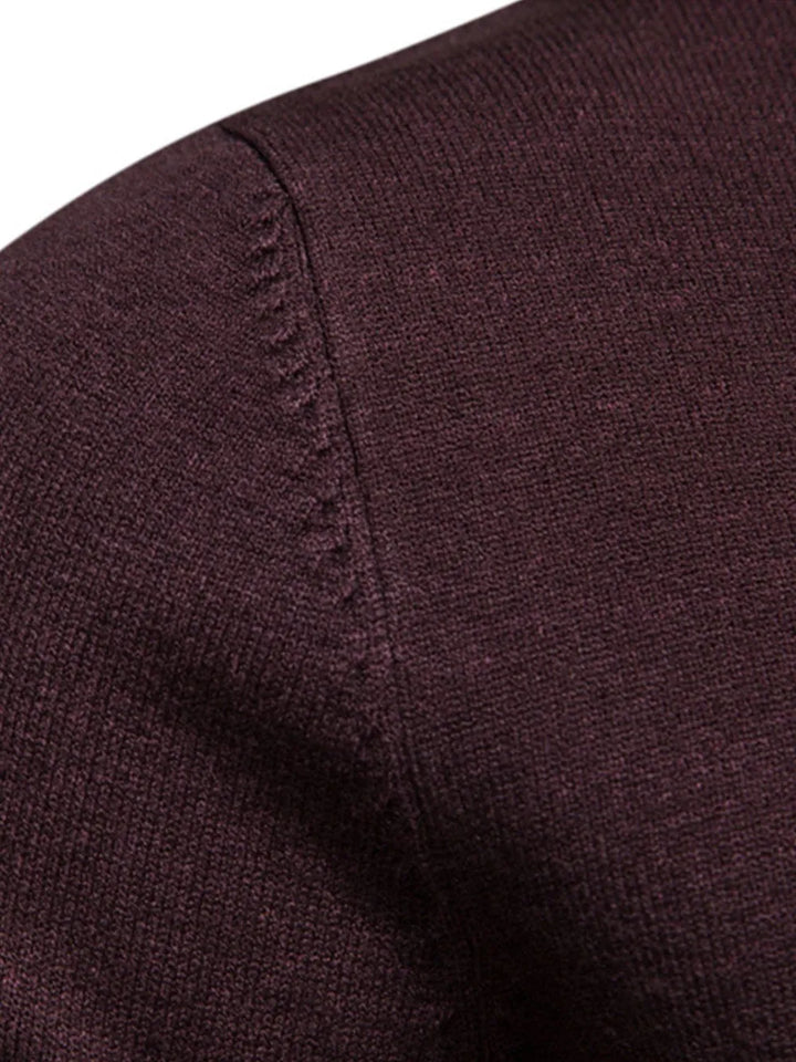 Men's Mock Neck Long Sleeve Sweater