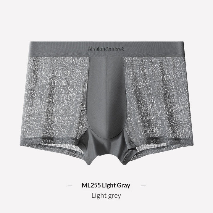 New Ice-silk Mens Underwear Summer Mesh Bare-feel