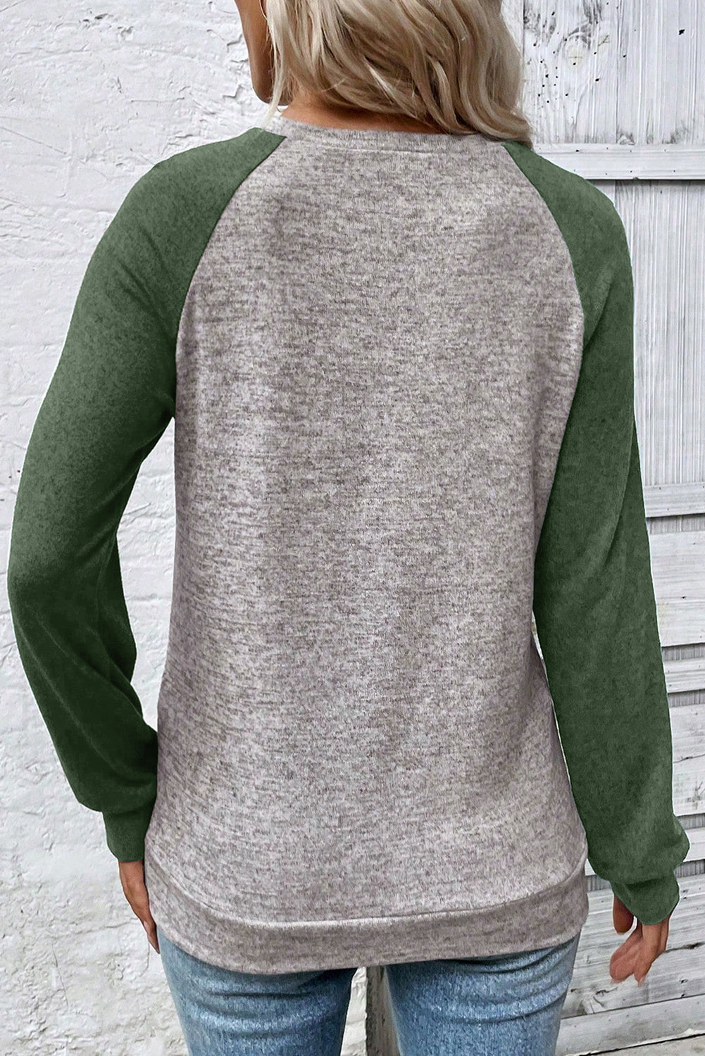 Evergreen Colorblock Raglan Long Sleeve T Shirt