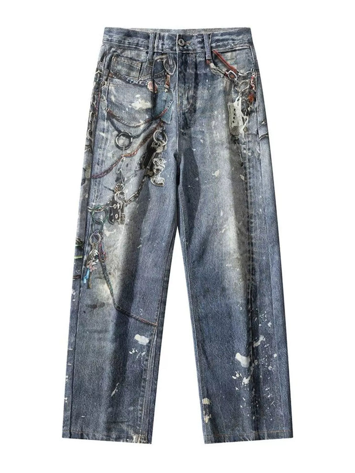 Men's Full Size Wide Leg Jeans Plus Size