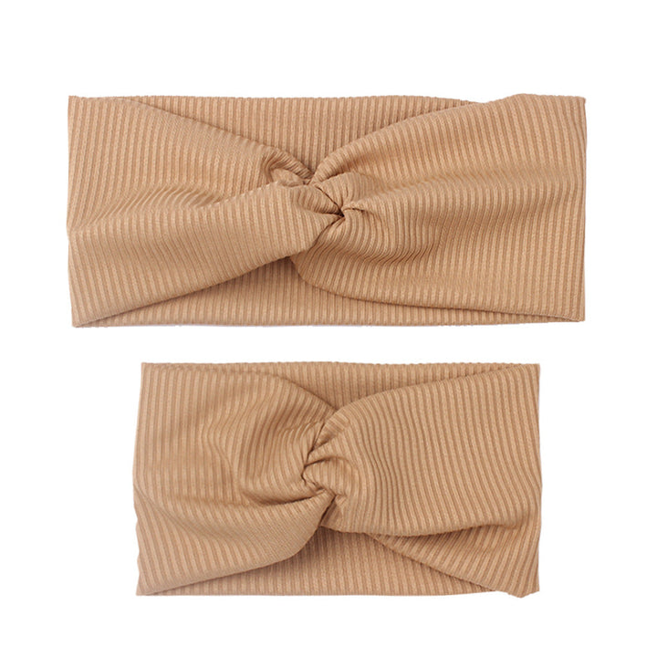 Solid Color Mother-child Set Parent-child Cross Hairband