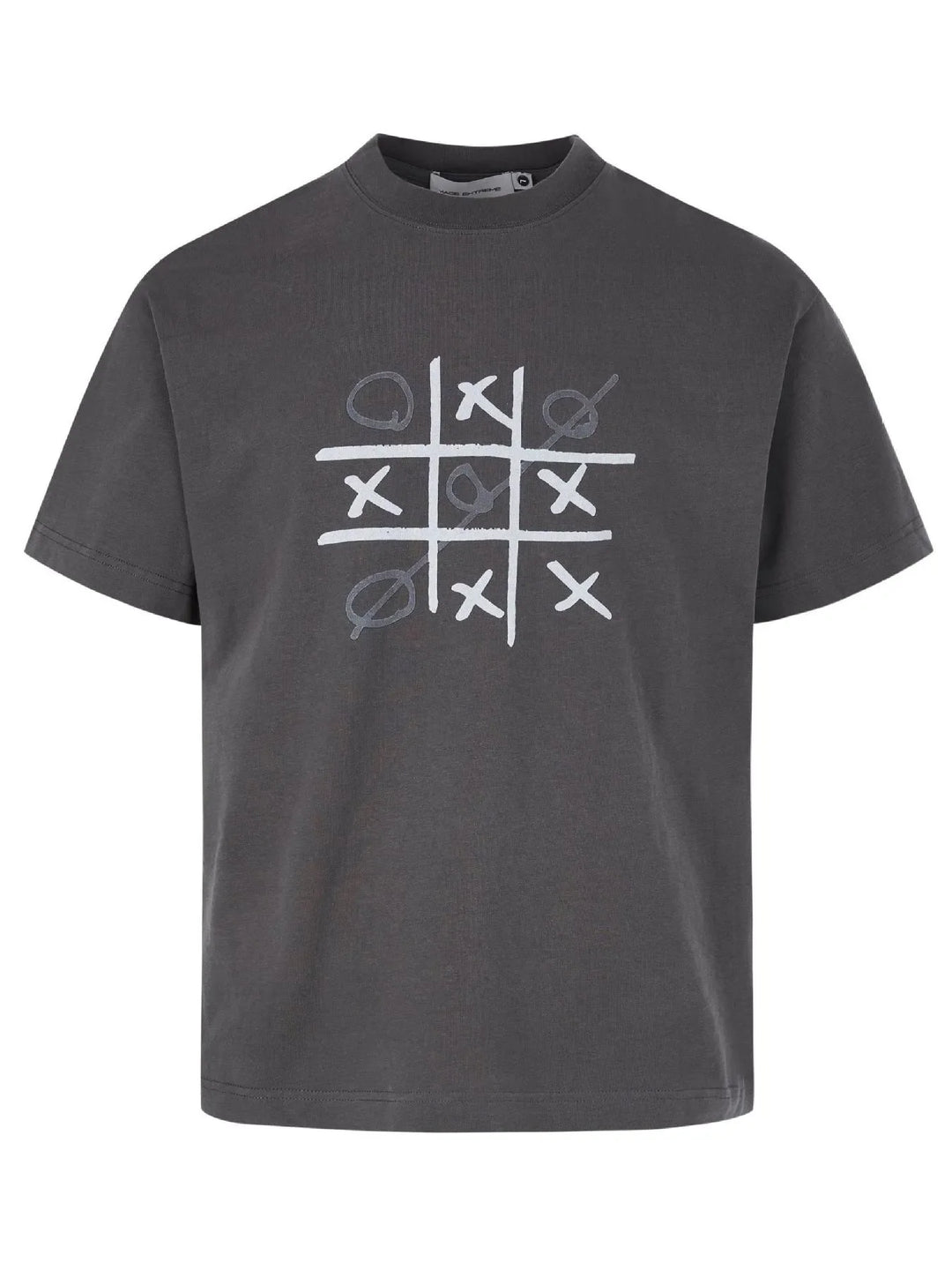 Men's Gaming Tic Tac Toe Graphic Round Neck T-Shirt