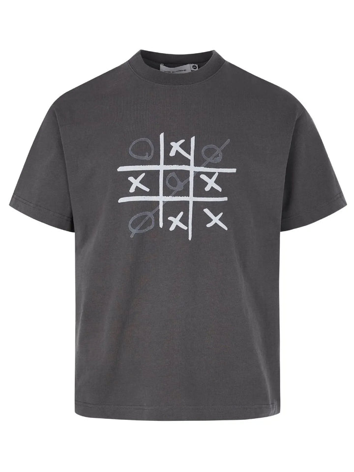 Men's Gaming Tic Tac Toe Graphic Round Neck T-Shirt
