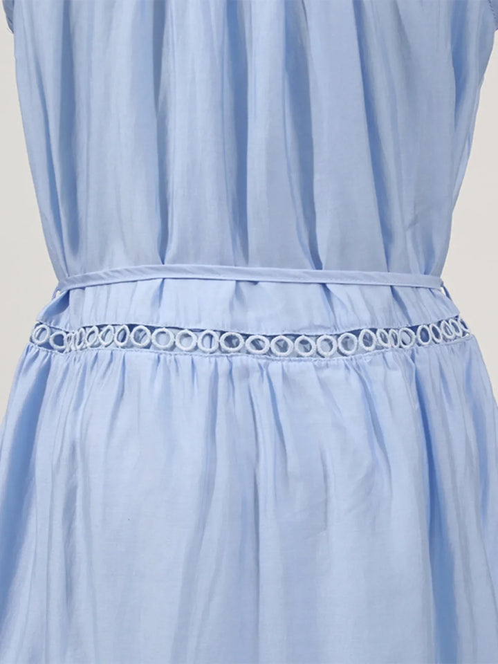 Hollow Out Sleeveless Midi Dress