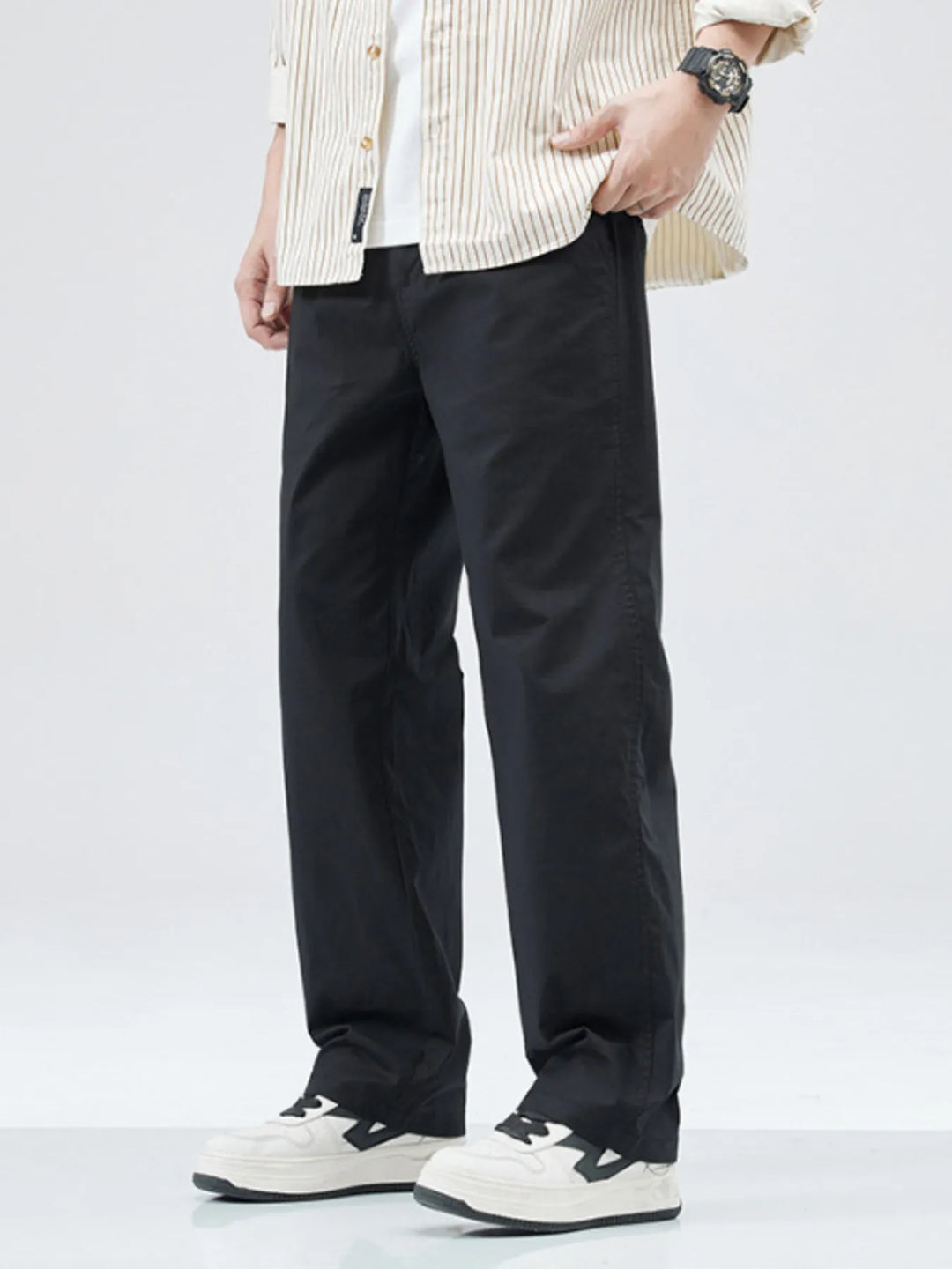 Men's Full Size Casual Loose Fit Straight Leg Pants Plus Size