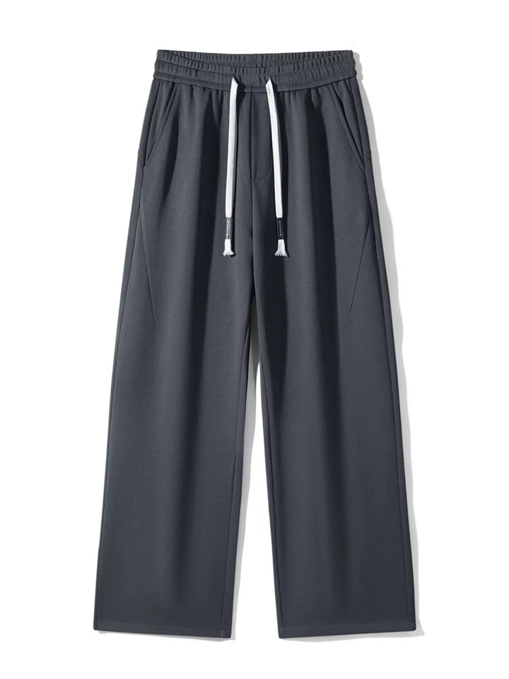 Men's Plus Size Casual Drawstring Wide Leg Pants