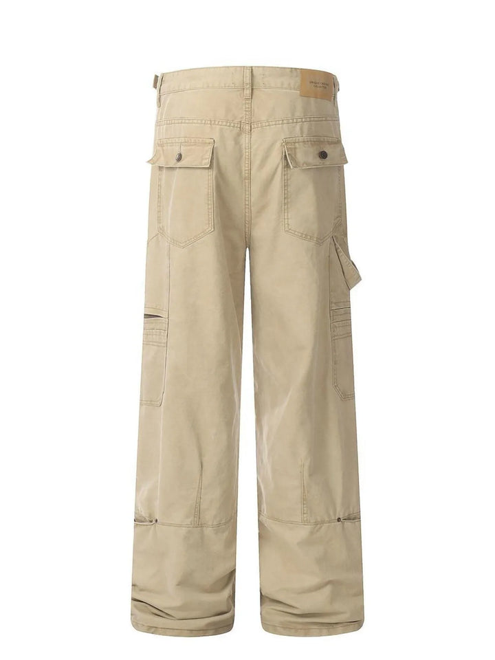 Men's Vintage Wide Leg Cargo Jeans