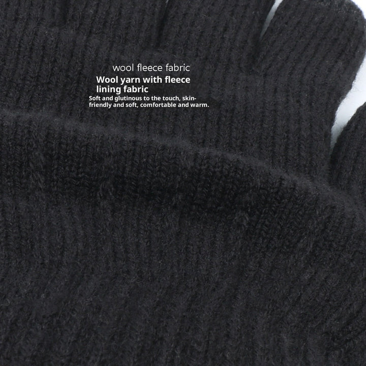 Gloves Outdoor Riding Wind-proof And Cold Protection Fleece-lined Thickened