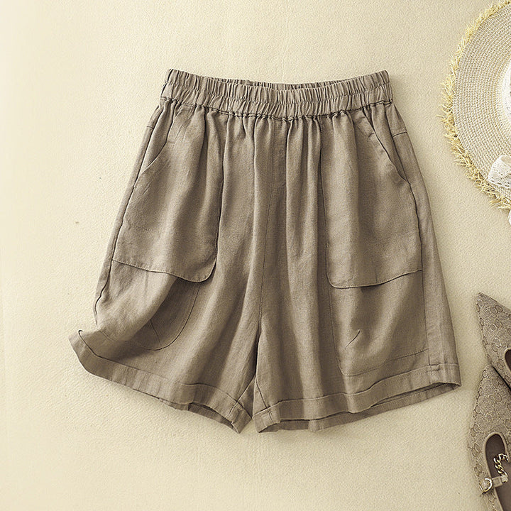 Womens Straight-leg Shorts Loose And Casual With A Wide Leg