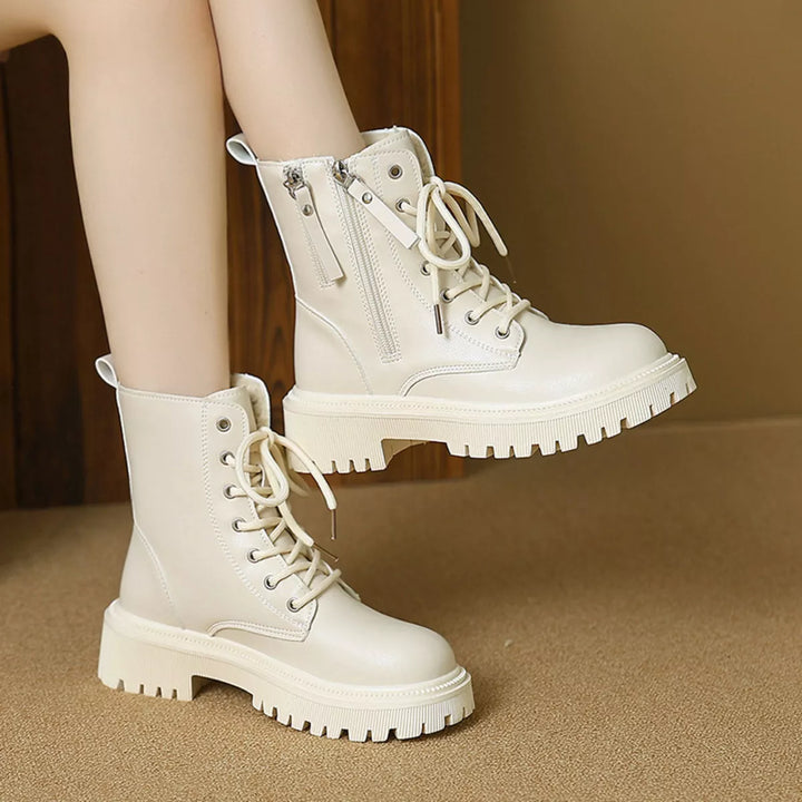 Lace-Up Ankle Combat Boots