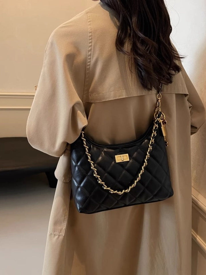 Quilted Chain Strap Shoulder Bag