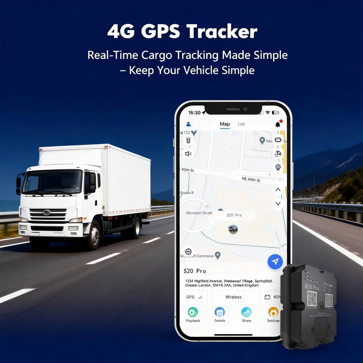 Long Battery 4G GPS Vehicle Tracker - Up To 30 Days Standby, Real-Time Tracking, Magnetic & Waterproof, Subscription Required