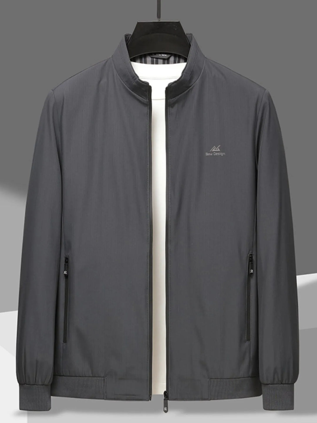 Men's Plus Size Zip Up Long Sleeve Jacket