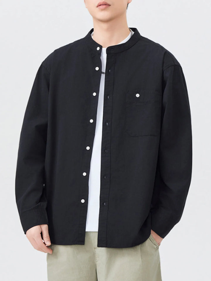 Men's Plus Size Button Up Long Sleeve Shirt