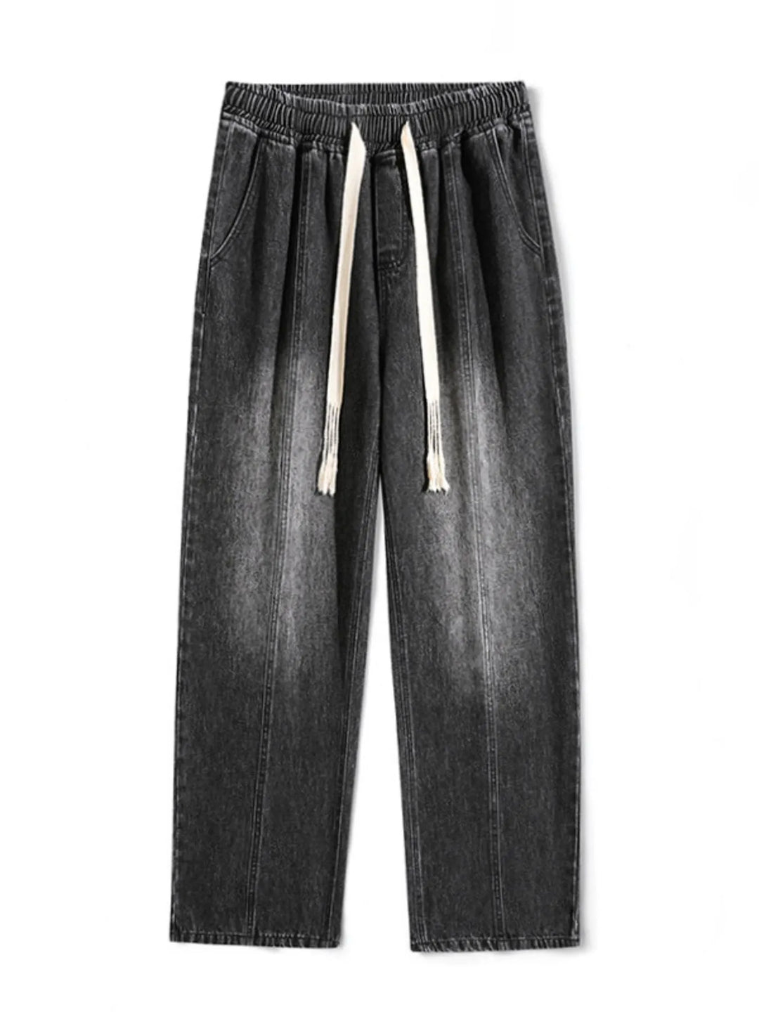 Men's Full Size Drawstring Wide Leg Jeans Plus Size