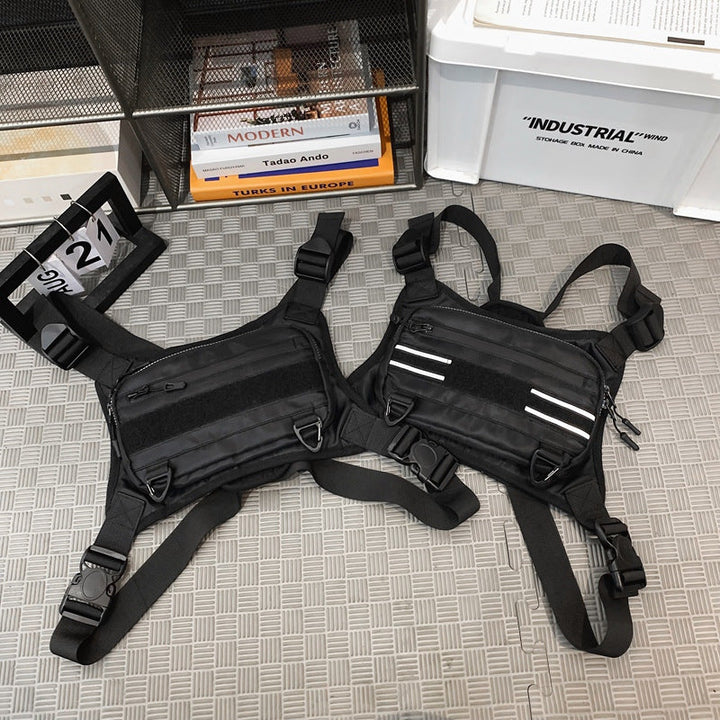 Tactical Sports Mechanical Style Reflective Tooling Chest Bag