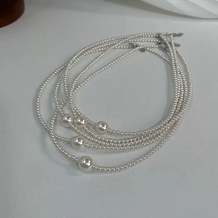 Pearl Bead Choker Necklace