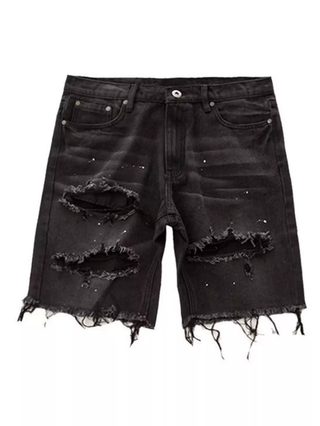 Men's Full Size Distressed Denim Shorts Plus Size
