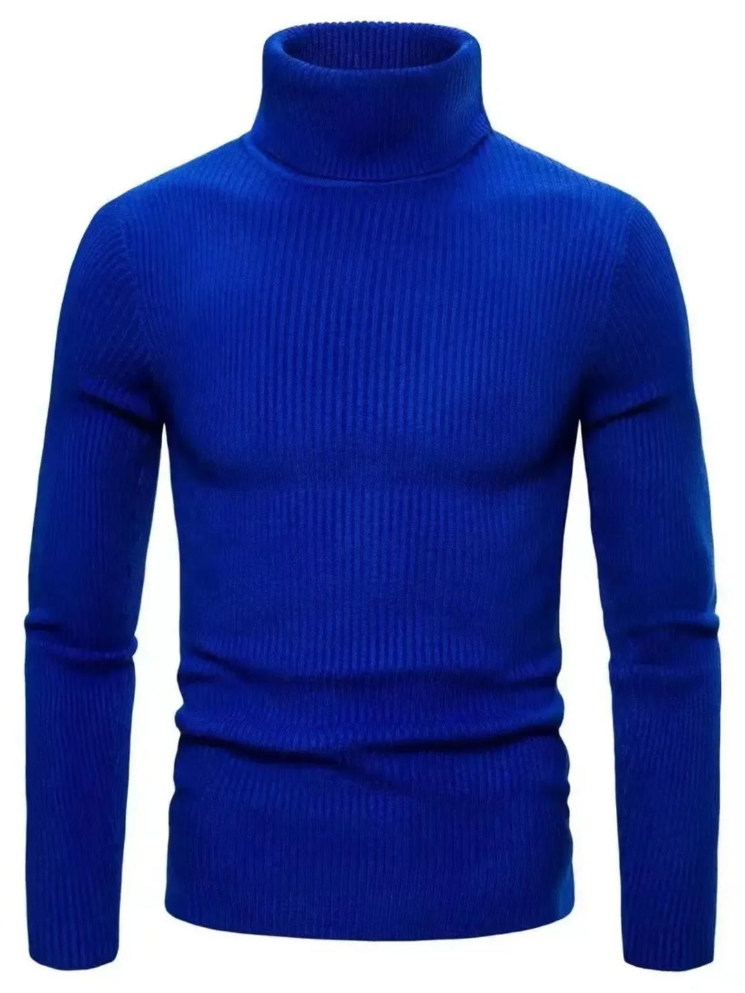 Men's Plus Size Ribbed Turtleneck Long Sleeve Sweater