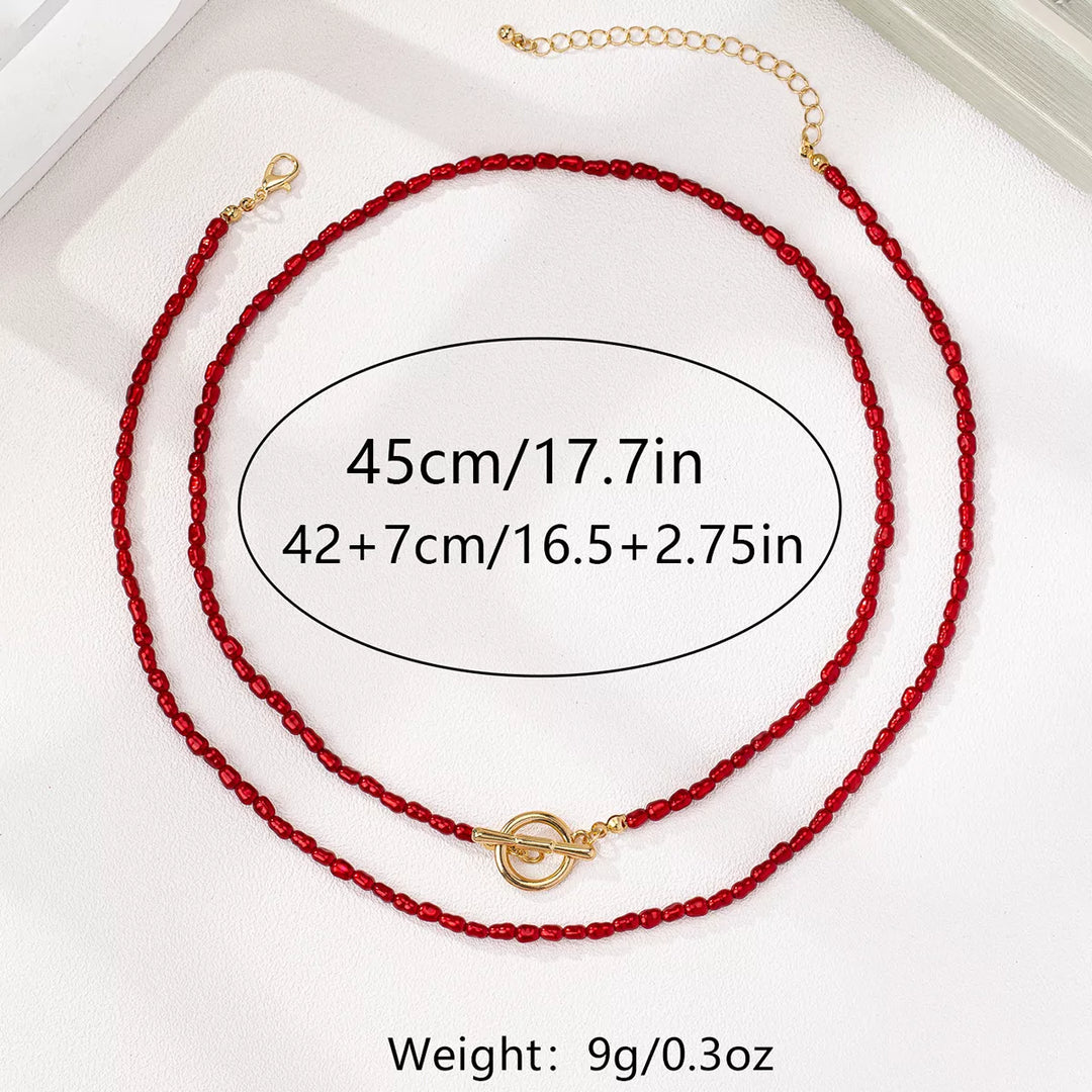 2 Piece Bohemian Beaded Necklace