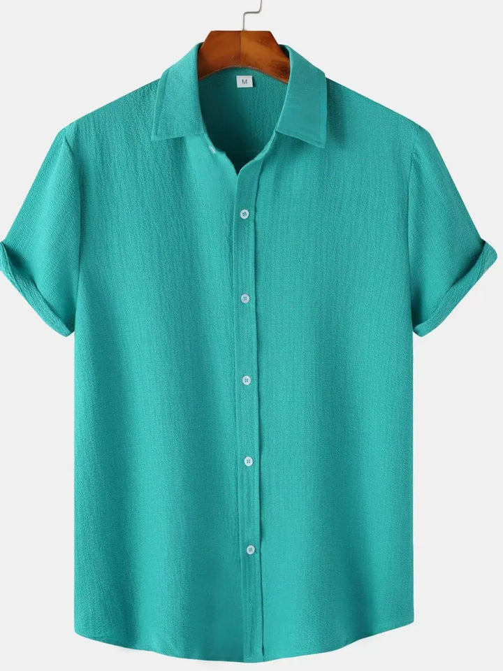 Men's Plus Size Button Down Short Sleeve Shirt