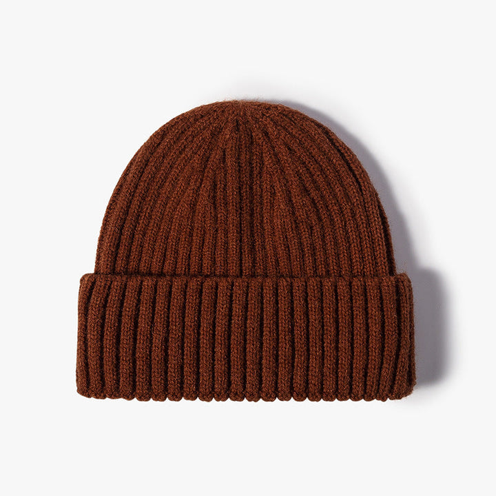 Knitted Cuff Short Fisherman Hat Mens Womens Winter Warm Beanie