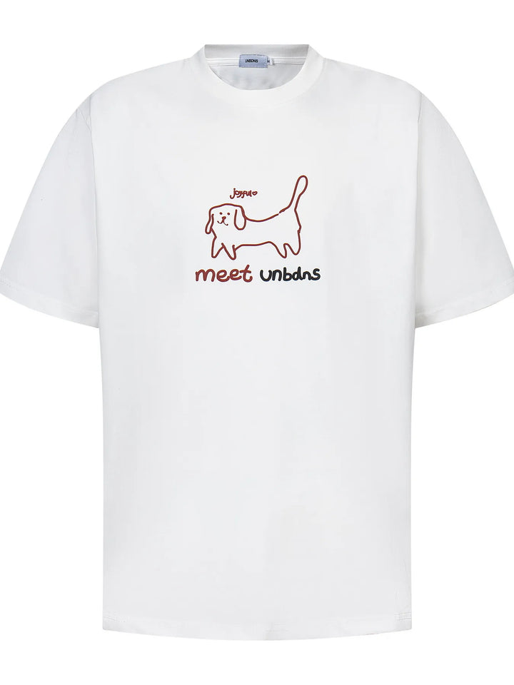 Men's Graphic Dog Casual T-Shirt