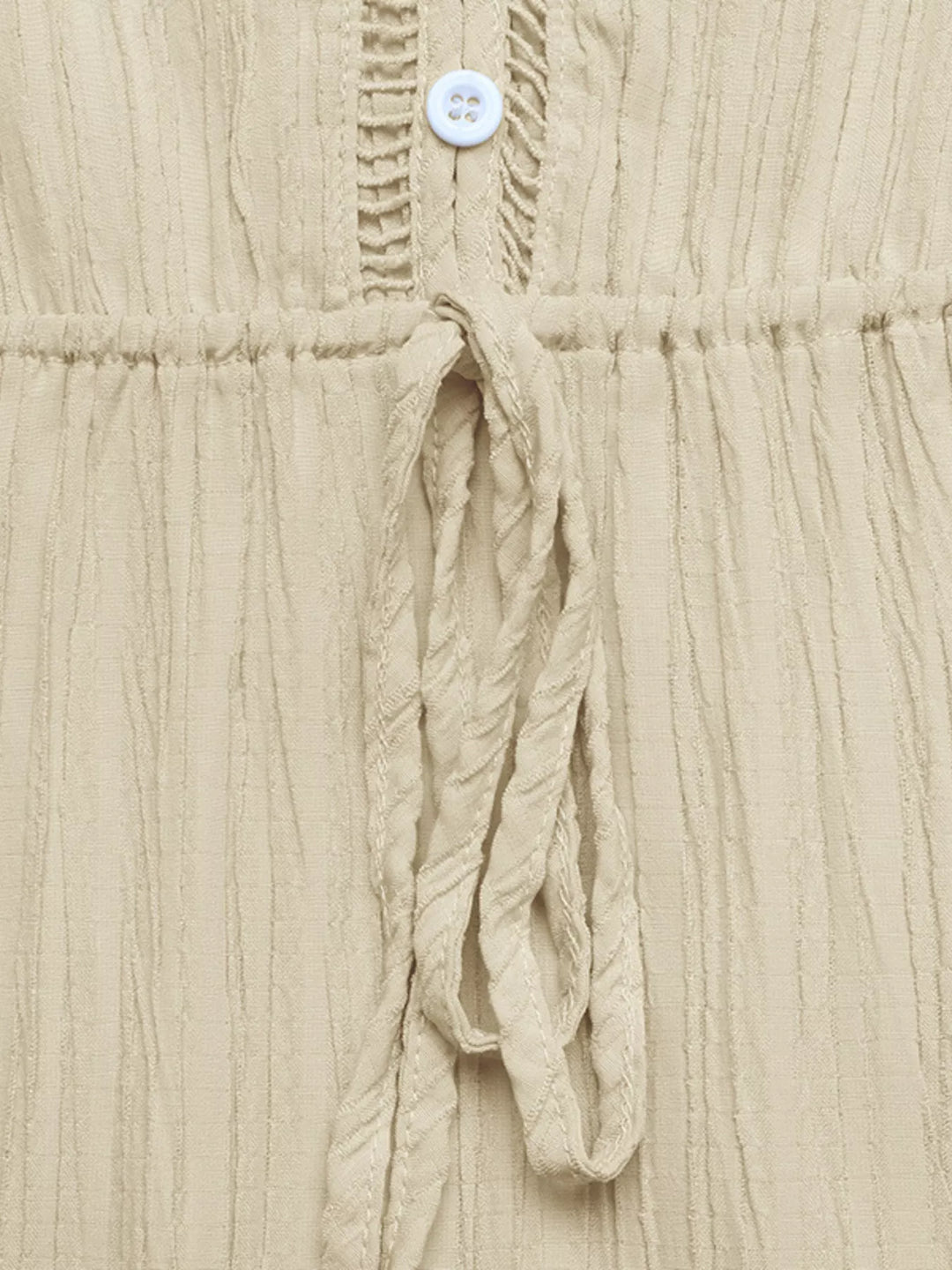 Tiered V-Neck Long Sleeve Dress